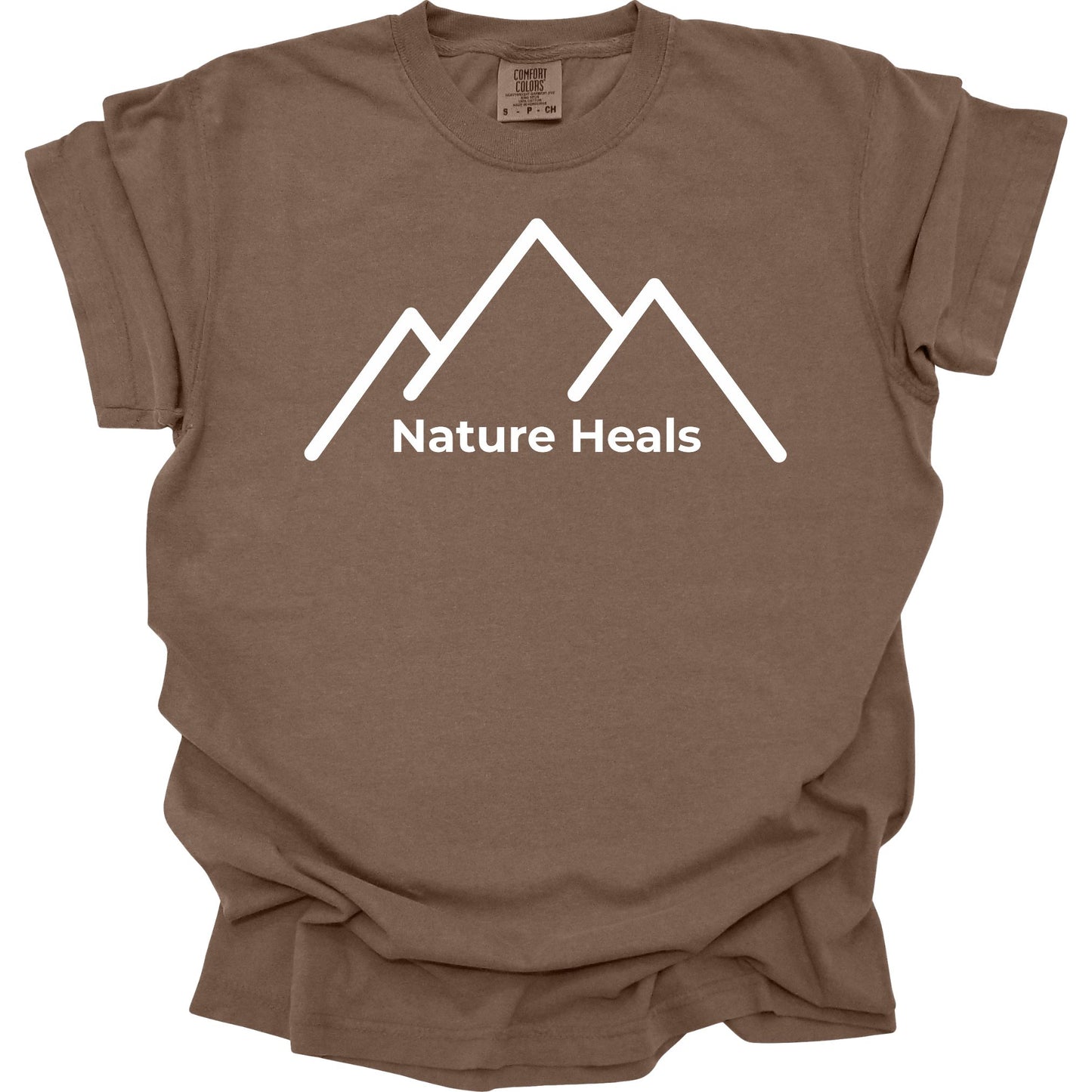 Nature Heals Mountain Shirt - Comfort Colors Outdoor Nature Tee