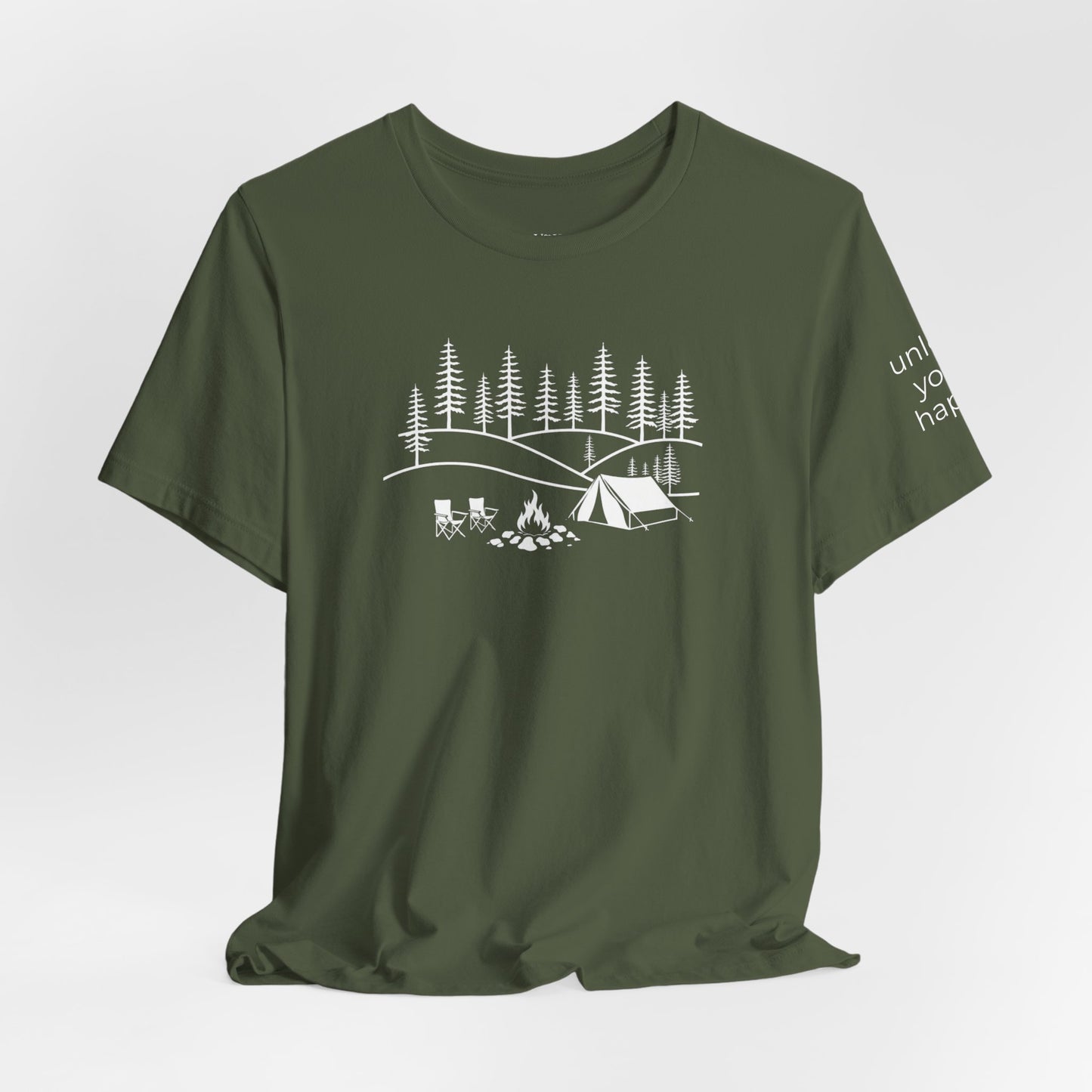 Camping Graphic T-Shirt – Unisex Nature-Inspired Campfire Tee