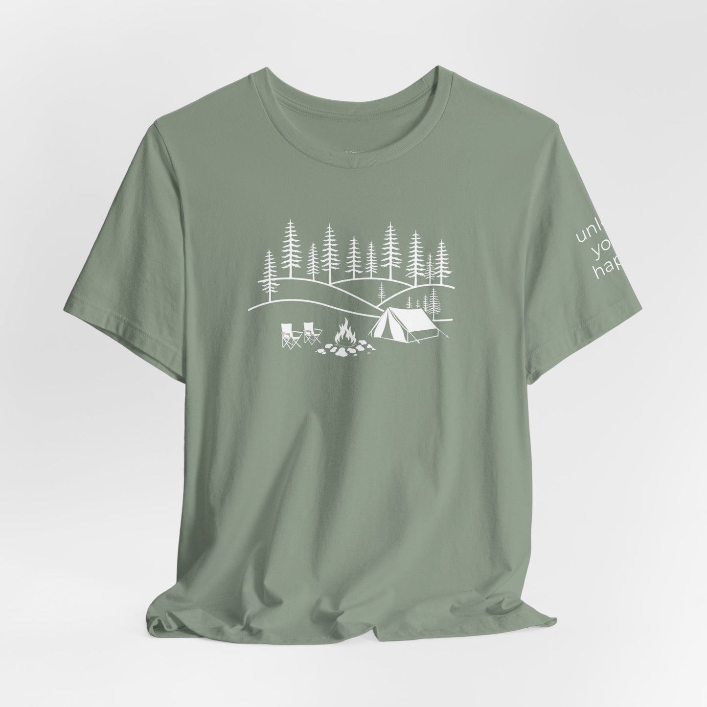 Camping Graphic T-Shirt – Unisex Nature-Inspired Campfire Tee
