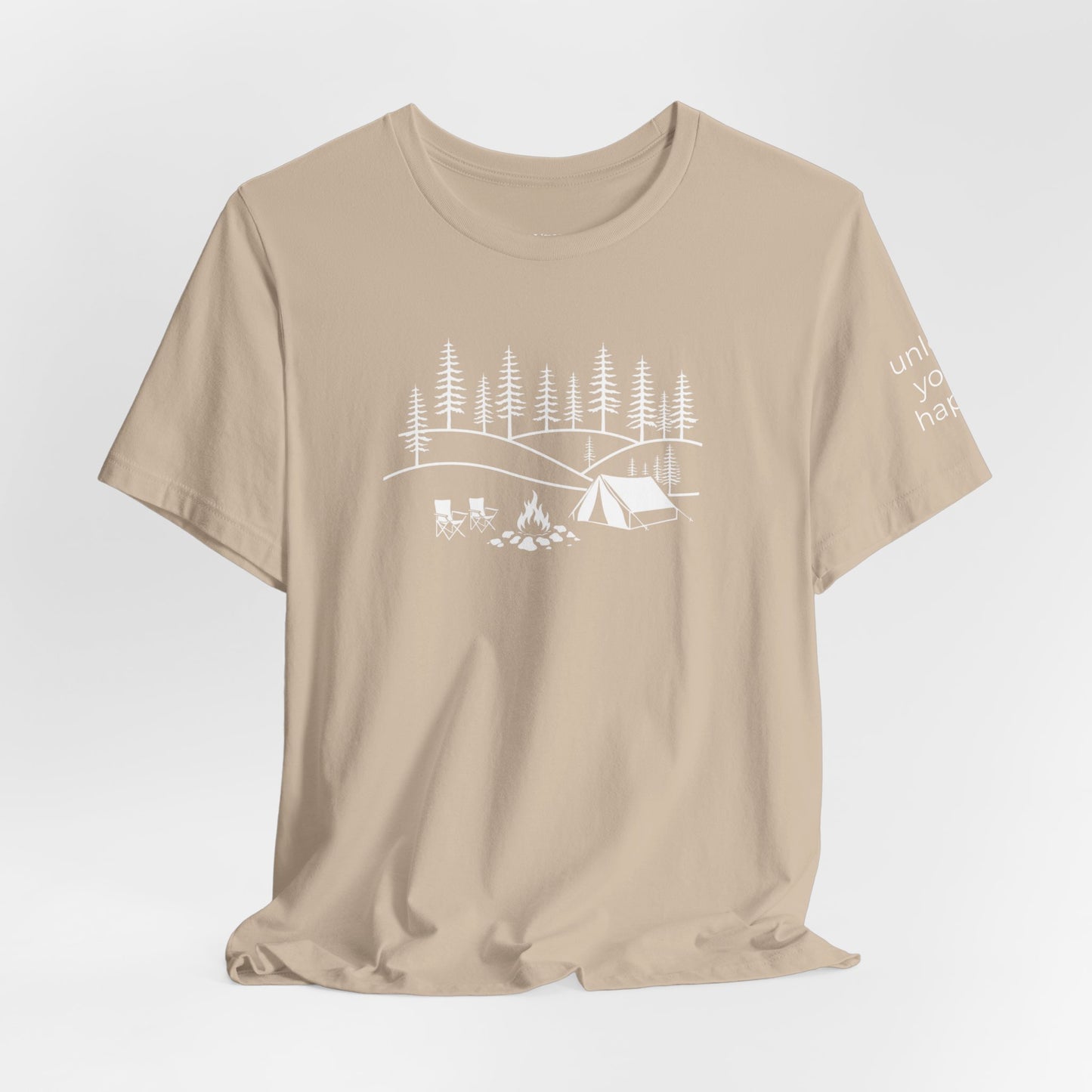 Camping Graphic T-Shirt – Unisex Nature-Inspired Campfire Tee