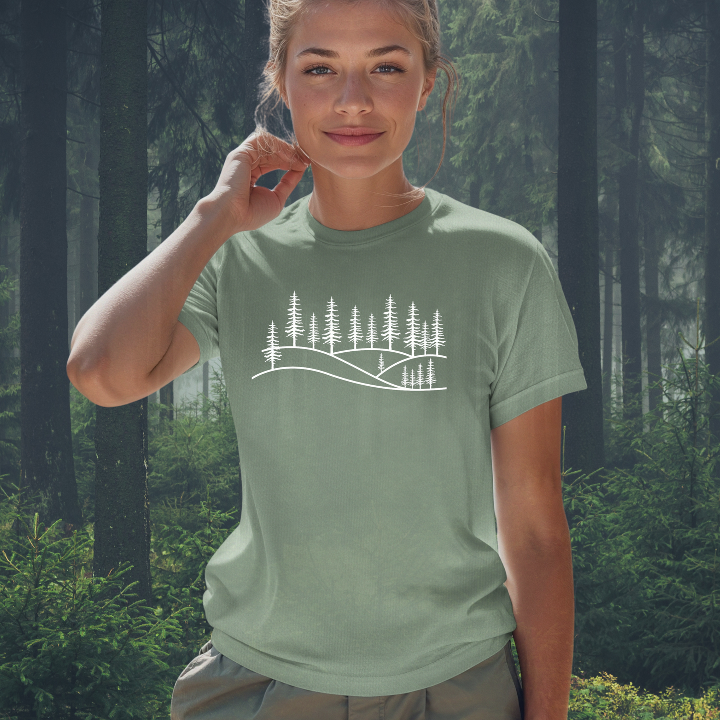 Forest Graphic T-Shirt – Unisex Nature-Inspired Woodland Tee