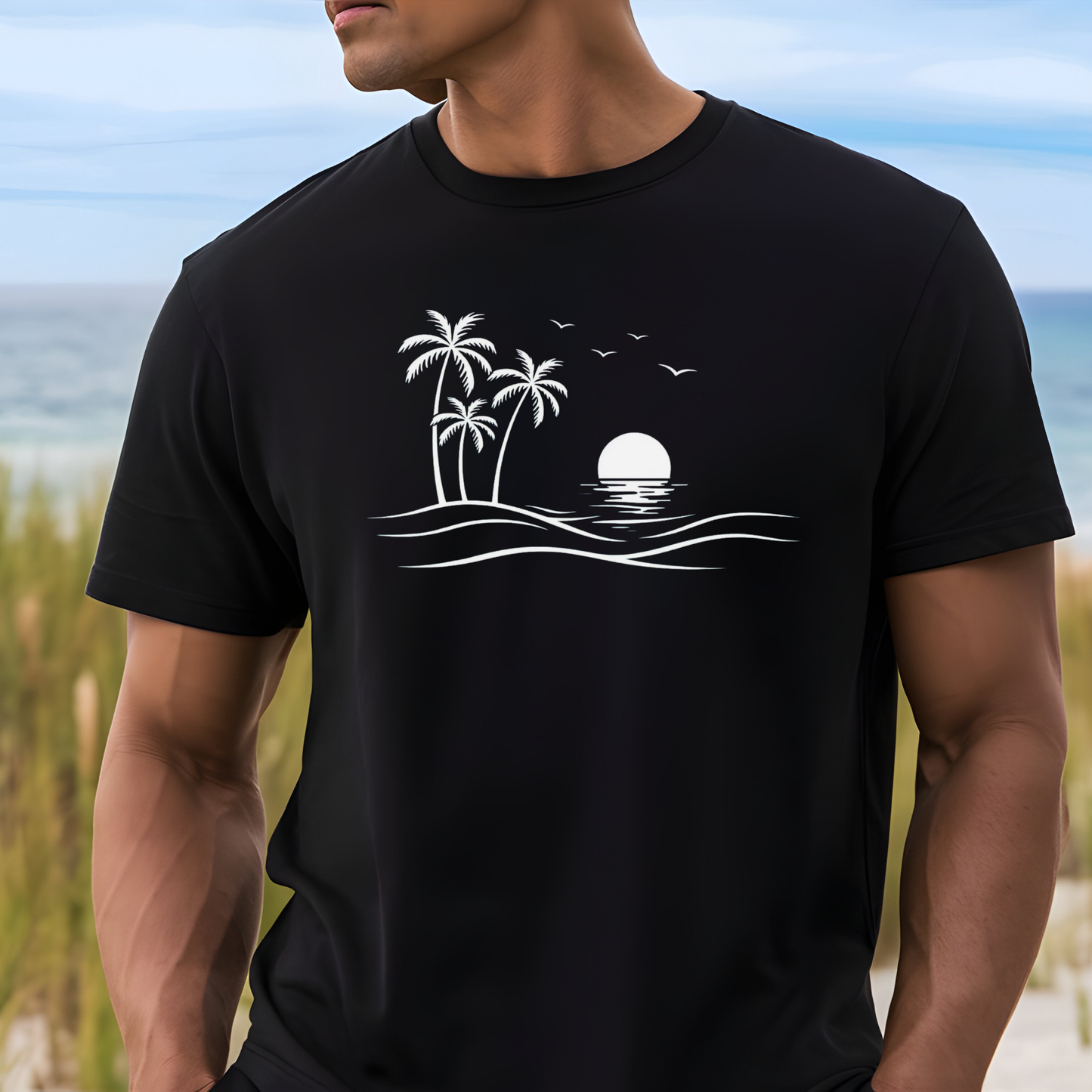 Ocean Graphic T-Shirt – Unisex Nature-Inspired Coastal Tee