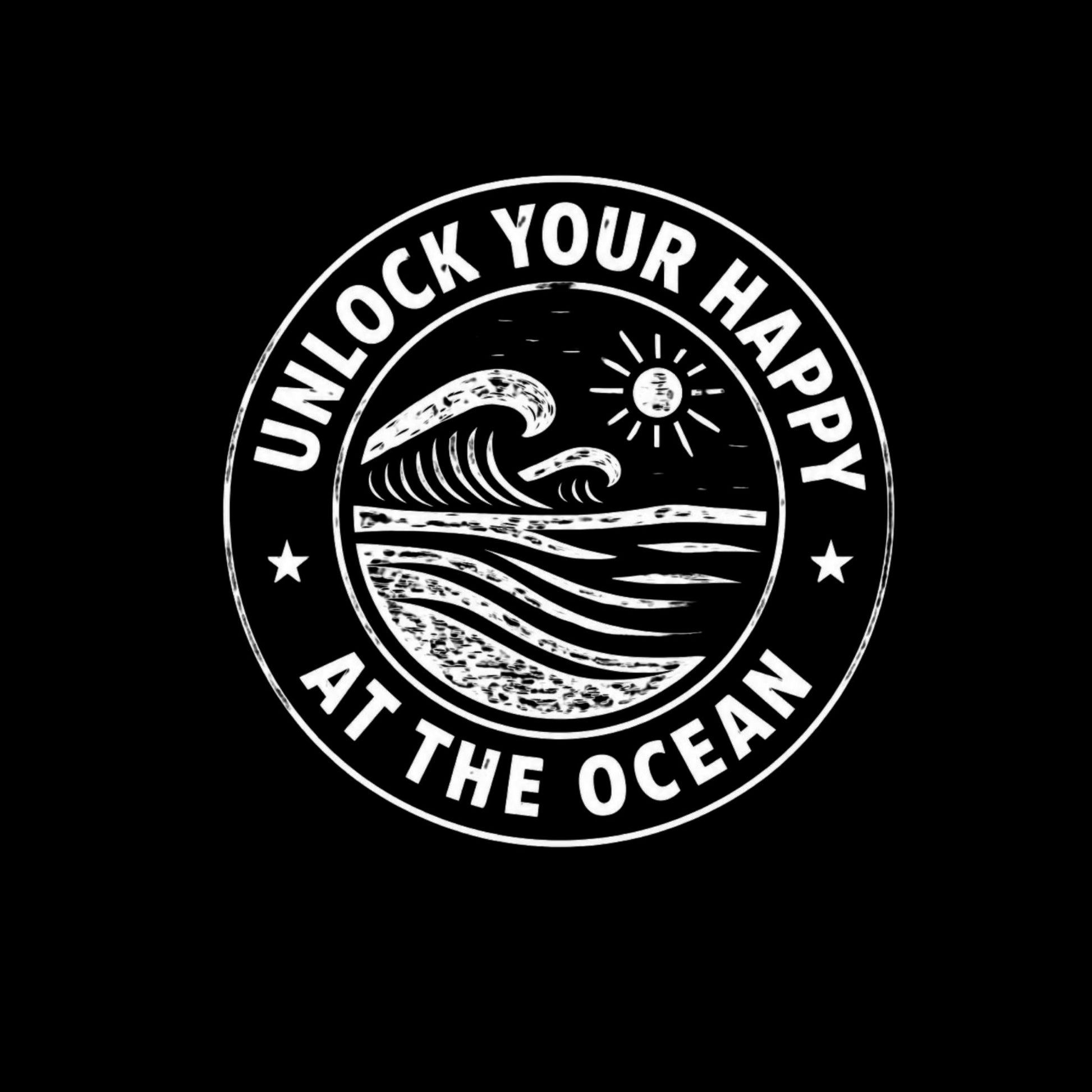 unlock your happy at the ocean graphic
