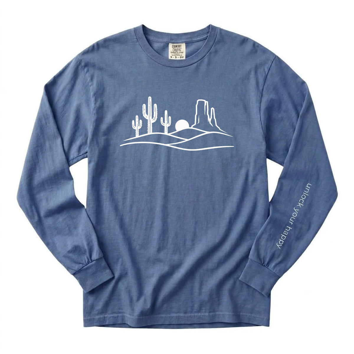 Desert Sunset Long Sleeve Shirt – Comfort Colors Western Nature Tee | Unlock Your Happy