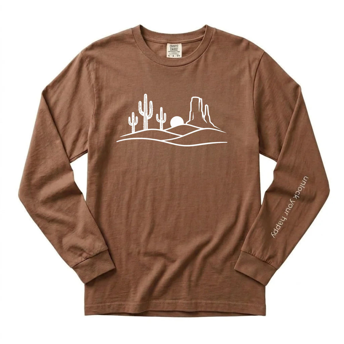 Desert Sunset Long Sleeve Shirt – Comfort Colors Western Nature Tee | Unlock Your Happy