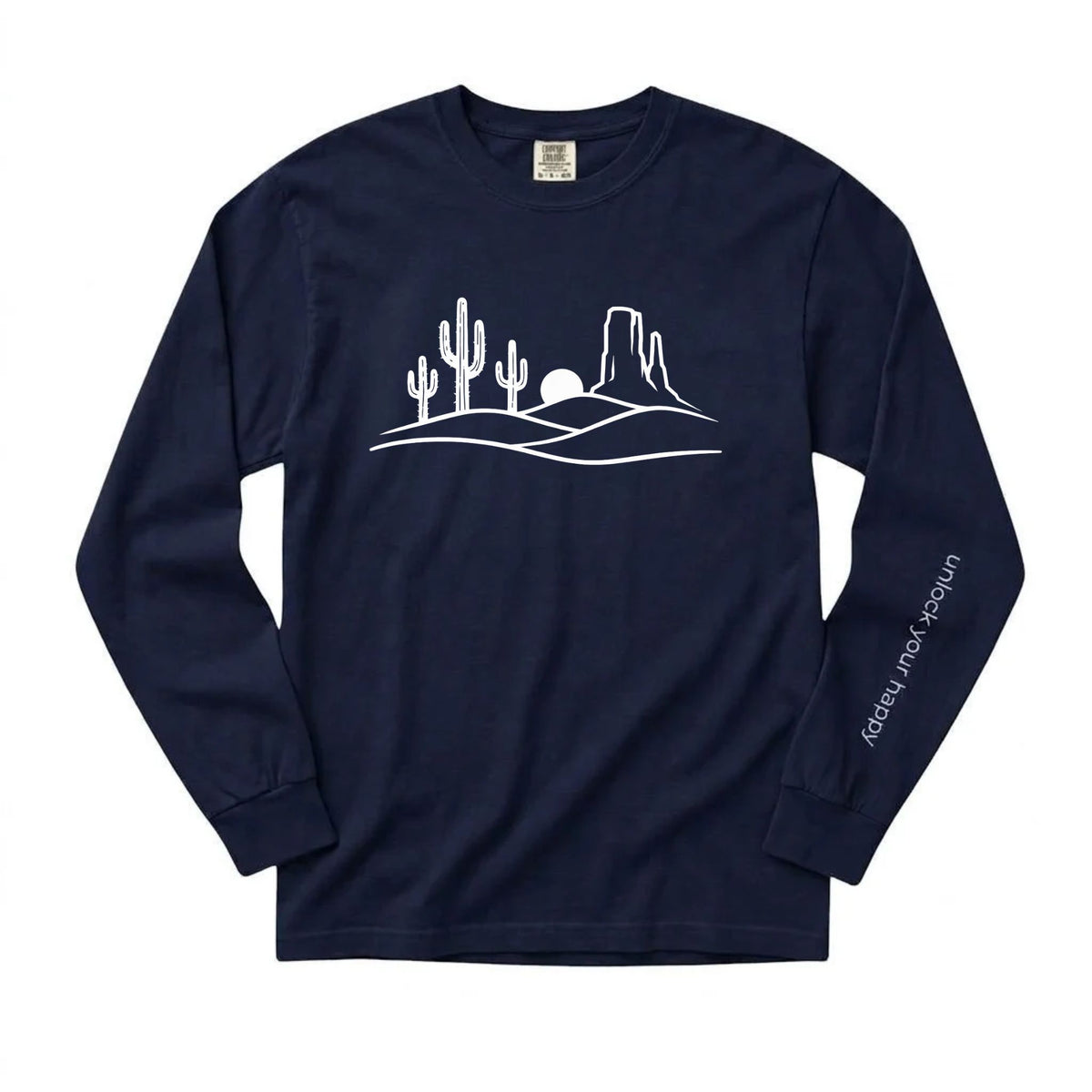 Desert Sunset Long Sleeve Shirt – Comfort Colors Western Nature Tee | Unlock Your Happy