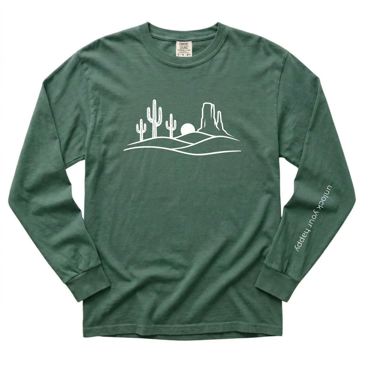 Desert Sunset Long Sleeve Shirt – Comfort Colors Western Nature Tee | Unlock Your Happy