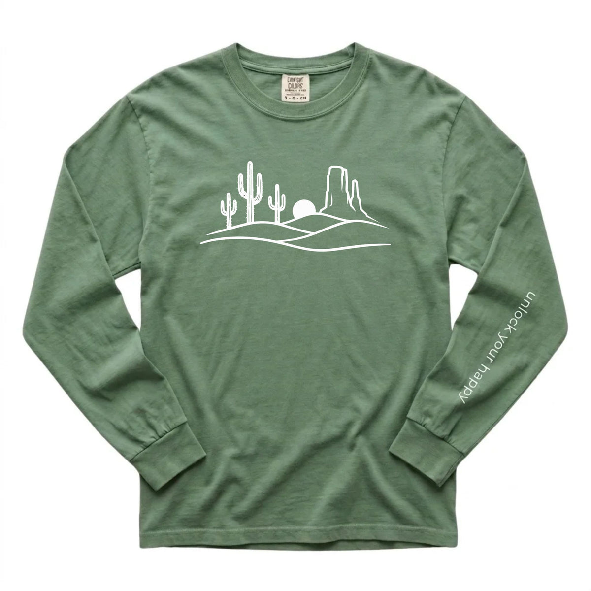 Desert Sunset Long Sleeve Shirt – Comfort Colors Western Nature Tee | Unlock Your Happy