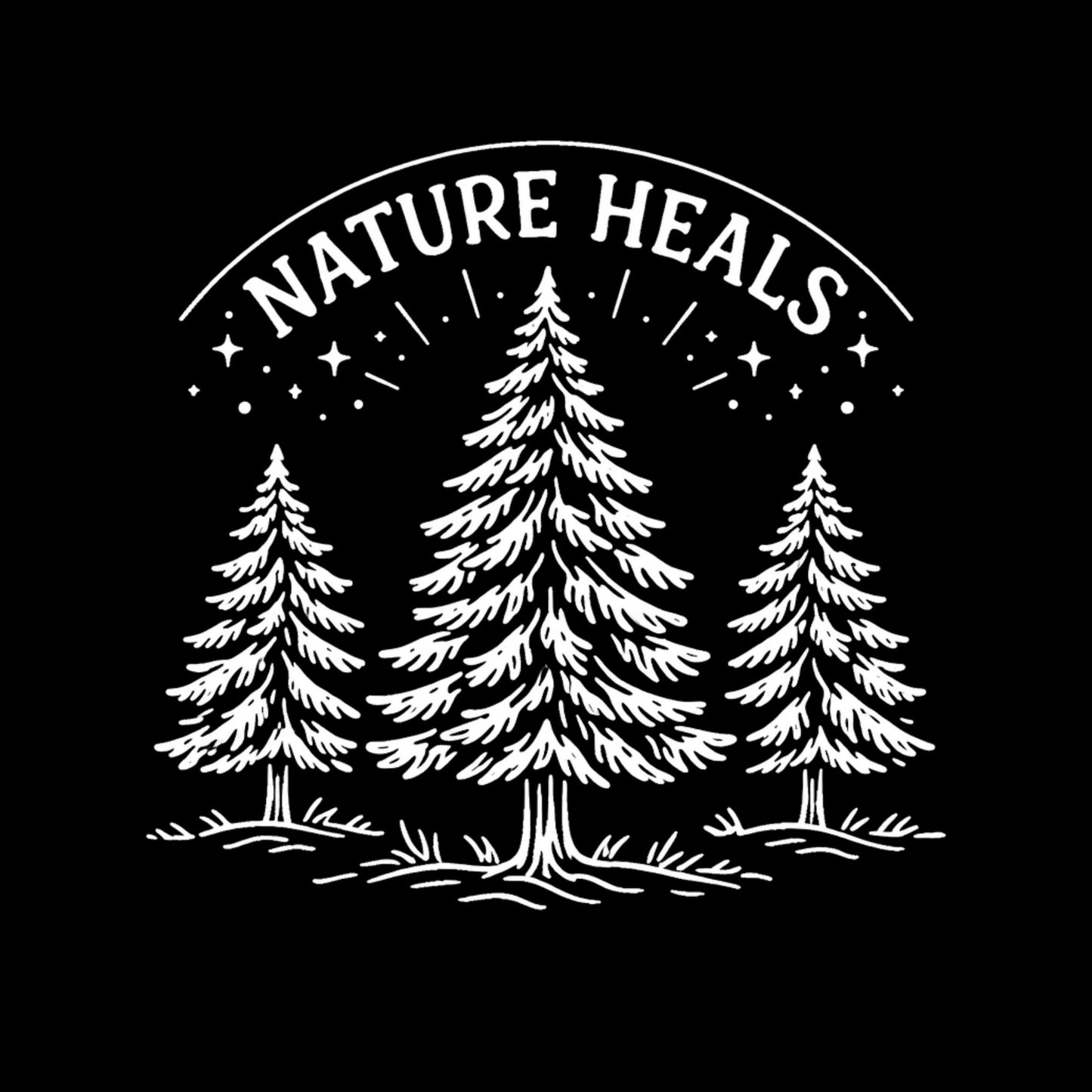 Nature Heals Pine Tree Graphic Unisex T-Shirt