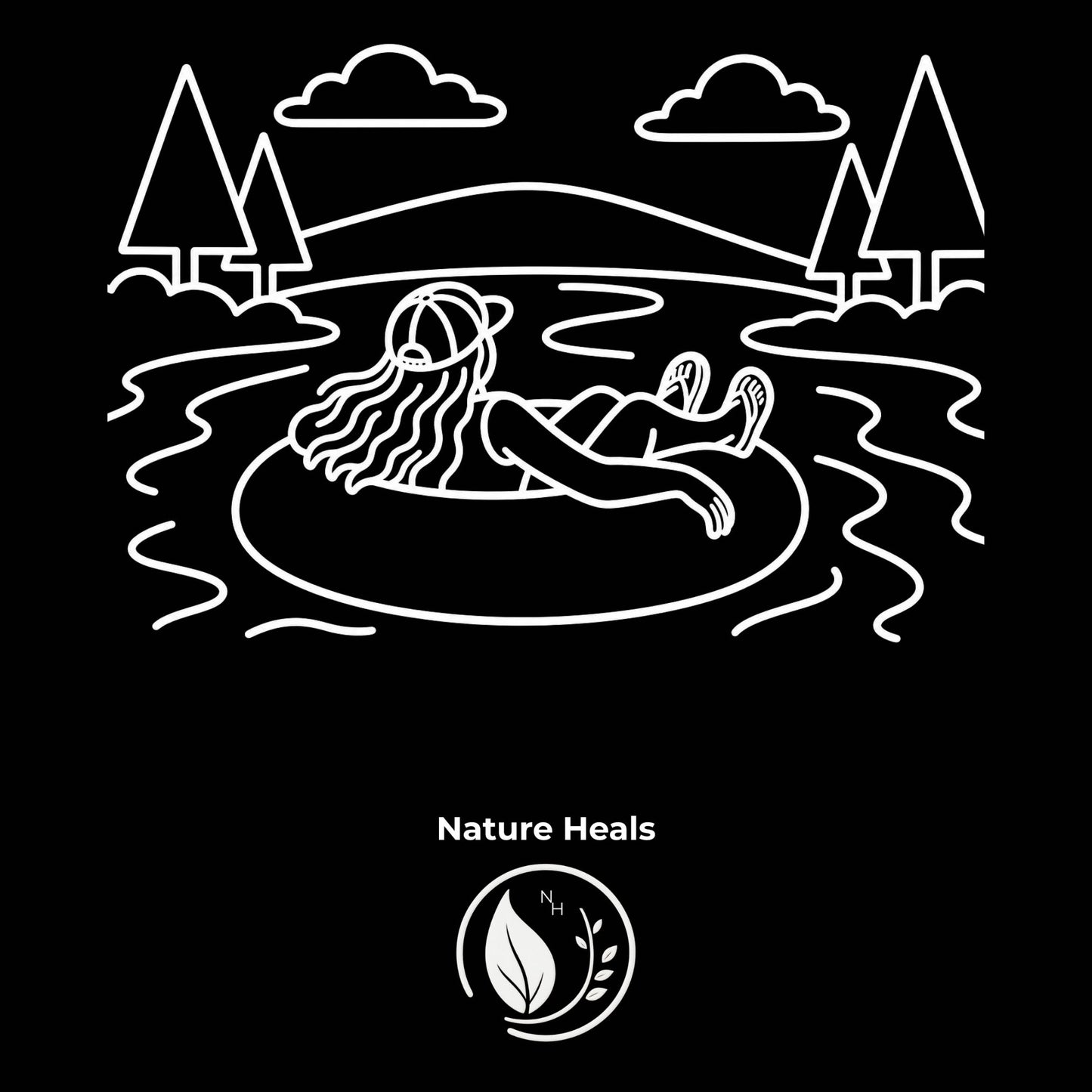River Tubing Graphic T-Shirt for Women – Nature Heals Tee